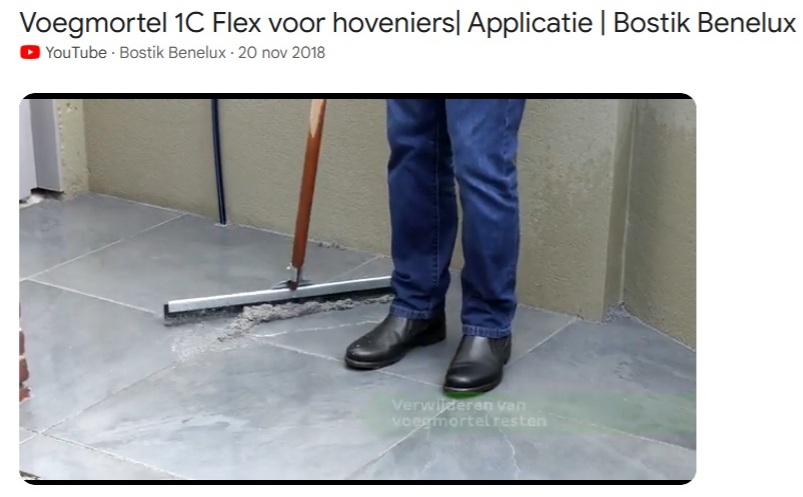 instructievideo Bostik voegmortel 1c