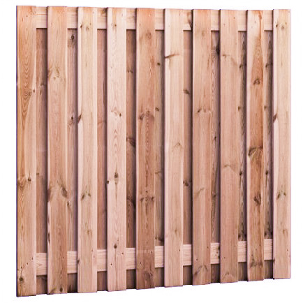 Paragraaf Mening Charmant Douglas hout: Douglas scherm 21 planks (19+2) 180x180 cm