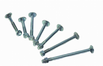 slotbout, slotbouten, 5 cm, 7 cm, 8 cm , 10 cm, 12 cm, 15 cm, m8, m6, met moer