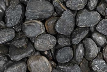 china pebbles, zwart, antraciet 30-50, zak 25 kg, grind, siergrind, split, siersplit, rond