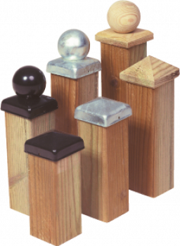 paalornamenten, paalornament, bol, bolvorm, voor 7x7 palen, voor 9x9 palen, hout, houten, geimpregneerd